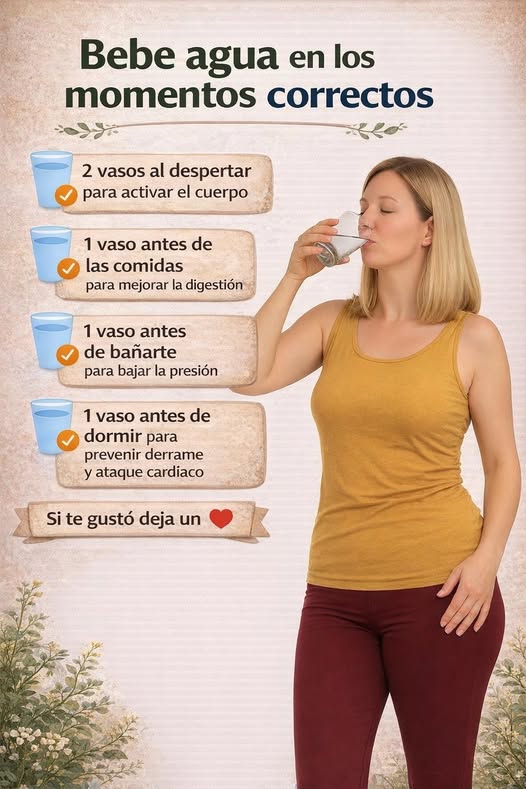 Momentos ideales para beber agua