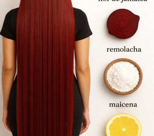 Tinte Natural Casero para el Cabello con Flor de Jamaica y Remolacha