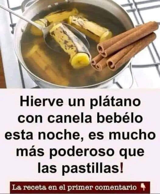 Infusión de plátano y canela