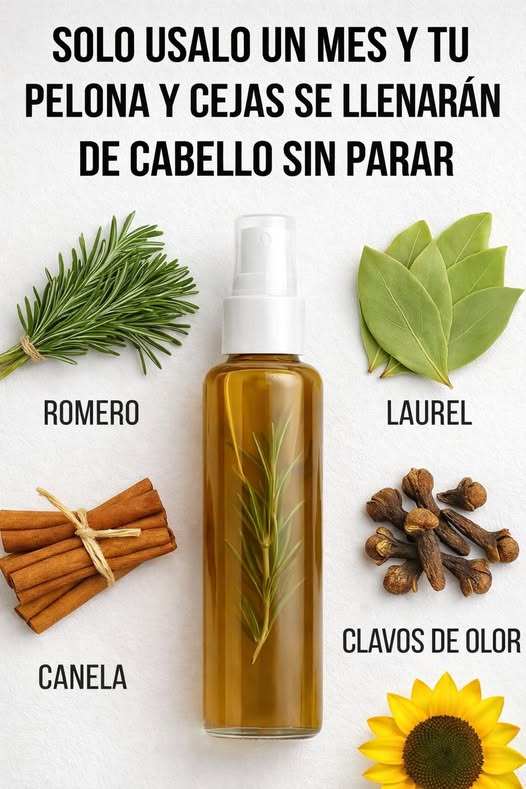 Tónico natural para crecimiento de cabello