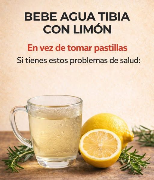 Agua tibia con limón