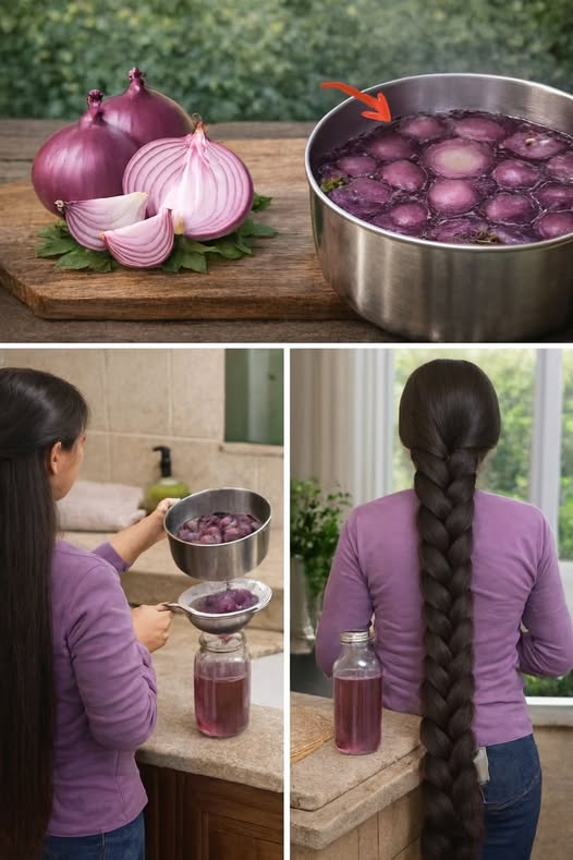 Preparación de agua de cebolla morada