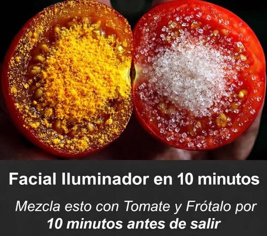 Ilumina tu rostro en solo 10 minutos con tomate y cúrcuma
