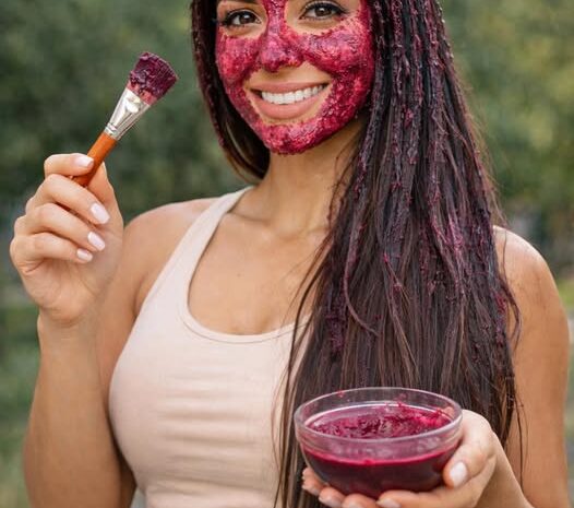 Mascarilla de Betabel Natural para Cuidado Facial y Capilar