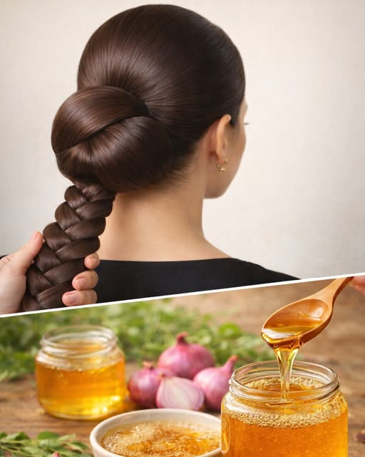 Aceite de Cebolla y Miel para el Cabello
