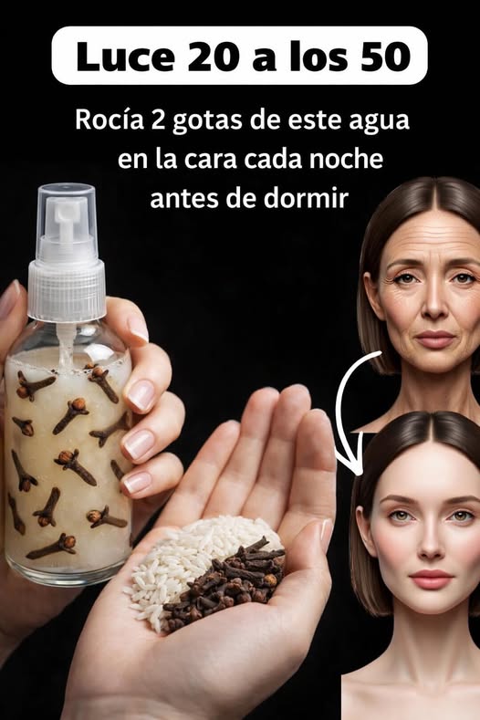 Spray nocturno rejuvenecedor casero