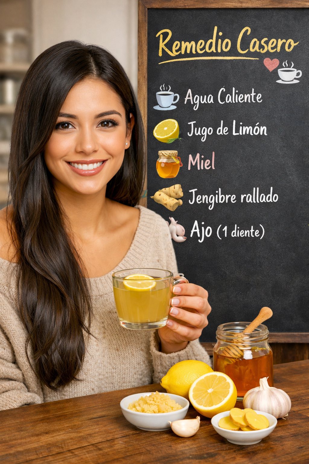 Té de jengibre ajo limón y miel