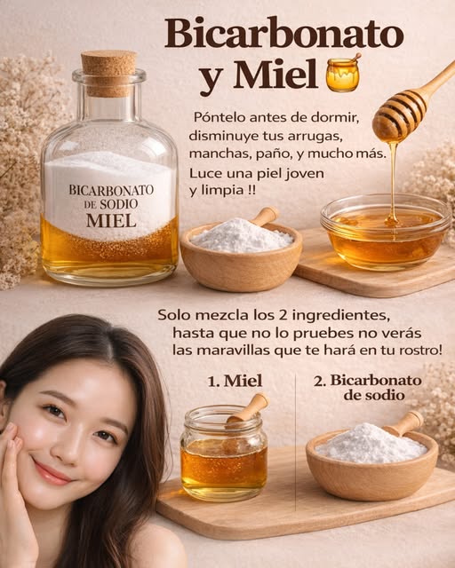 Bicarbonato de sodio y miel