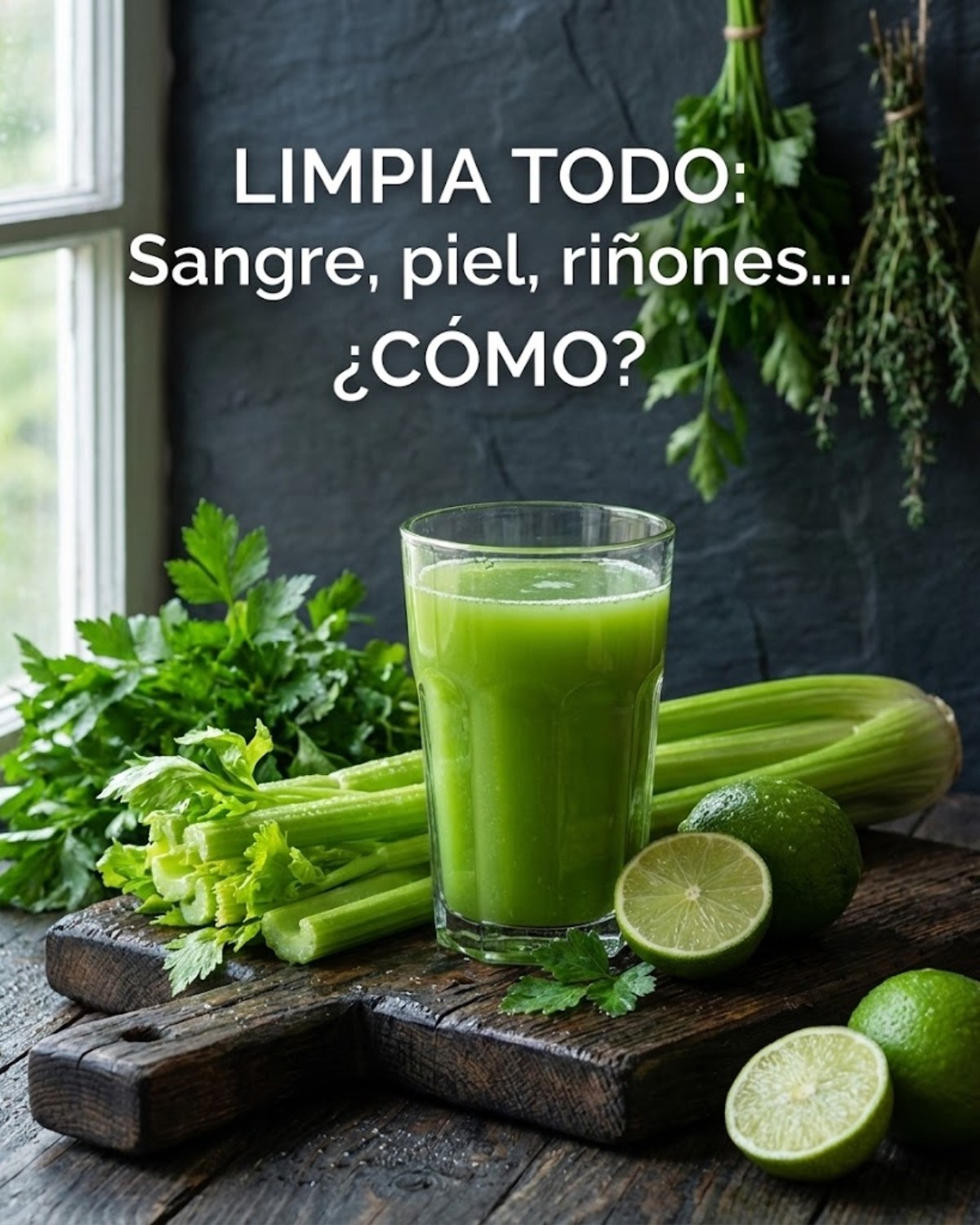 Jugo verde de diente de león