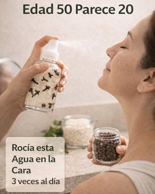 Rocío Facial de Agua de Arroz con Clavo