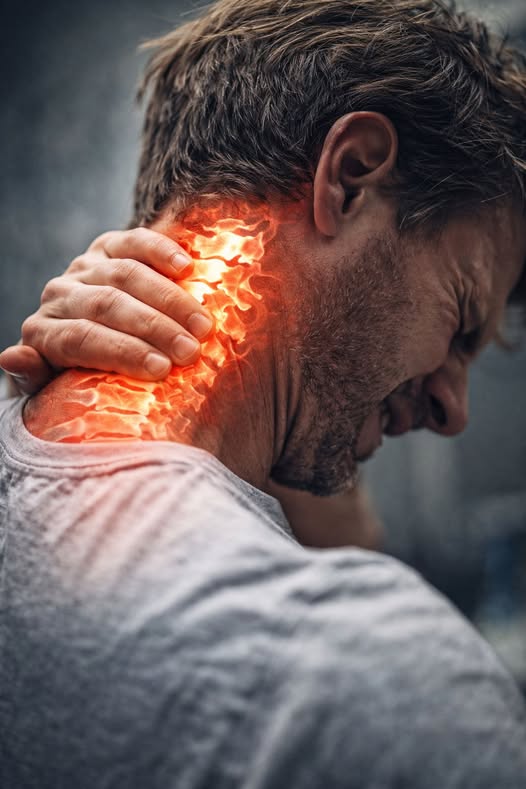 Persona con dolor cervical