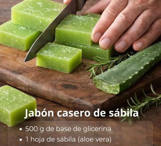 Jabon Casero de Sabila Aloe Vera con Romero Receta Paso a Paso