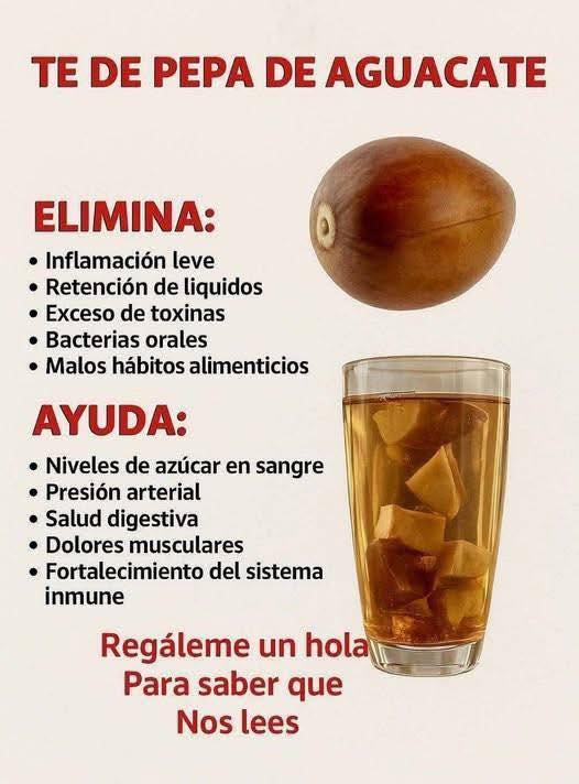 Té de semilla de aguacate