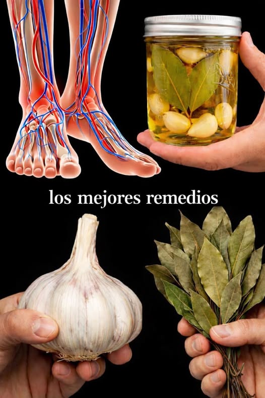 Aceite de ajo y laurel para las piernas