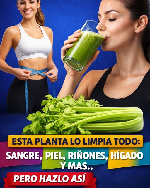 Mujer bebiendo té de apio