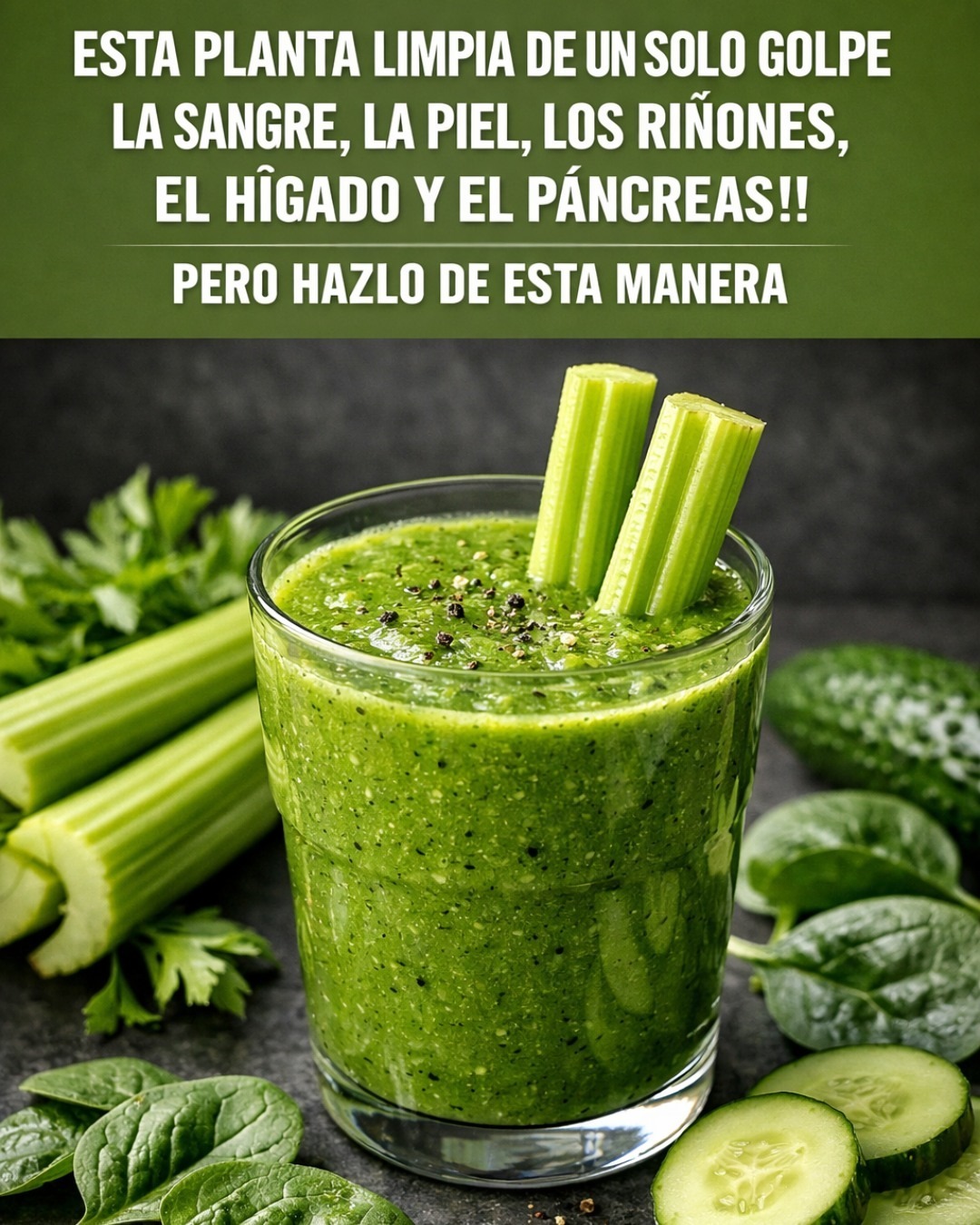 Batido verde de apio
