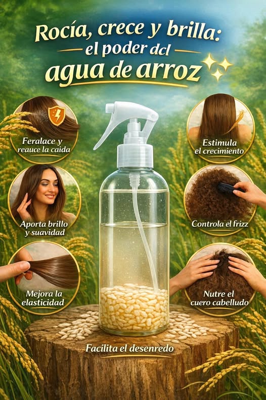 Beneficios del agua de arroz para el cabello