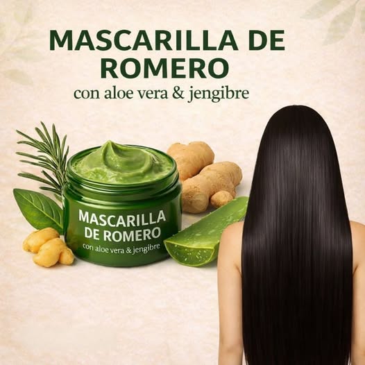 Mascarilla de Romero con Aloe Vera y Jengibre para el cabello