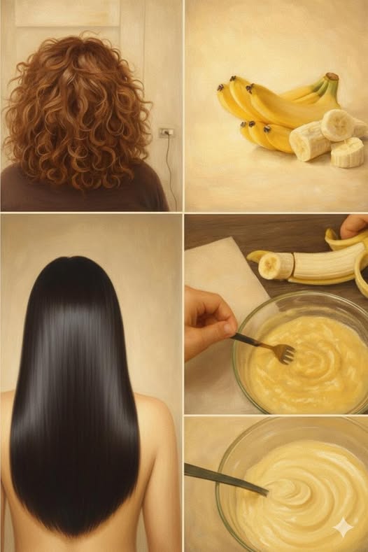 Preparación de la mascarilla de plátano para el cabello