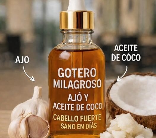 Fortalece Tu Cabello con el Gotero Milagroso de Ajo y Aceite de Coco