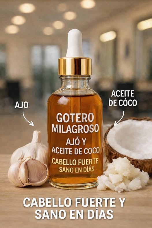 Frasco de gotero milagroso con ajo y aceite de coco