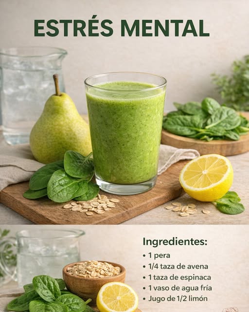 Batido Verde para aliviar el estrés mental