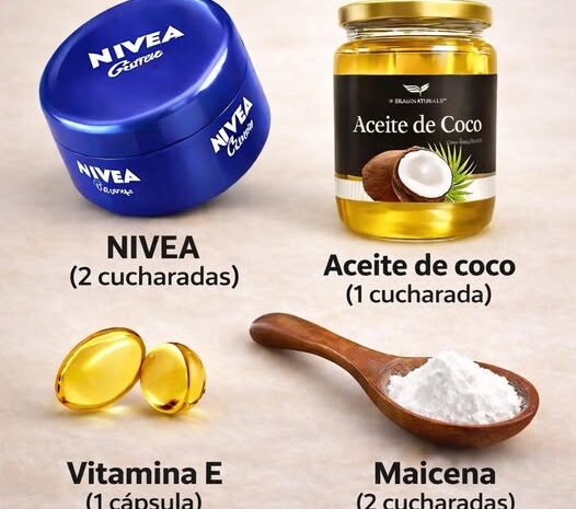 Crema Hidratante Casera Antiedad Con Nivea Aceite De Coco Vitamina E Y Maicena