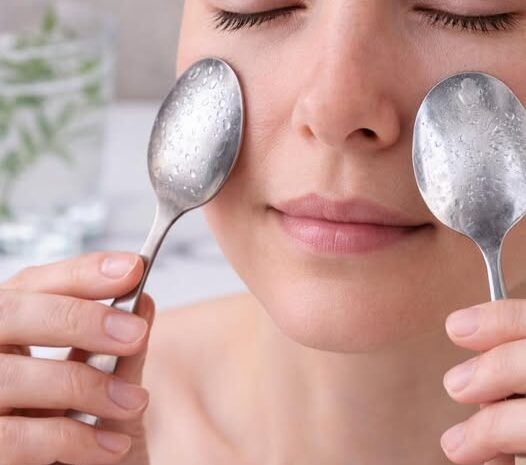 Crio-tonificación Casera con Cucharas Frías para Desinflamar el Rostro