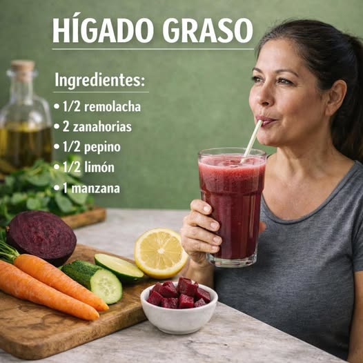 Jugo para el hígado graso