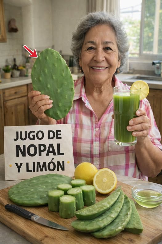 Jugo de nopal y limón