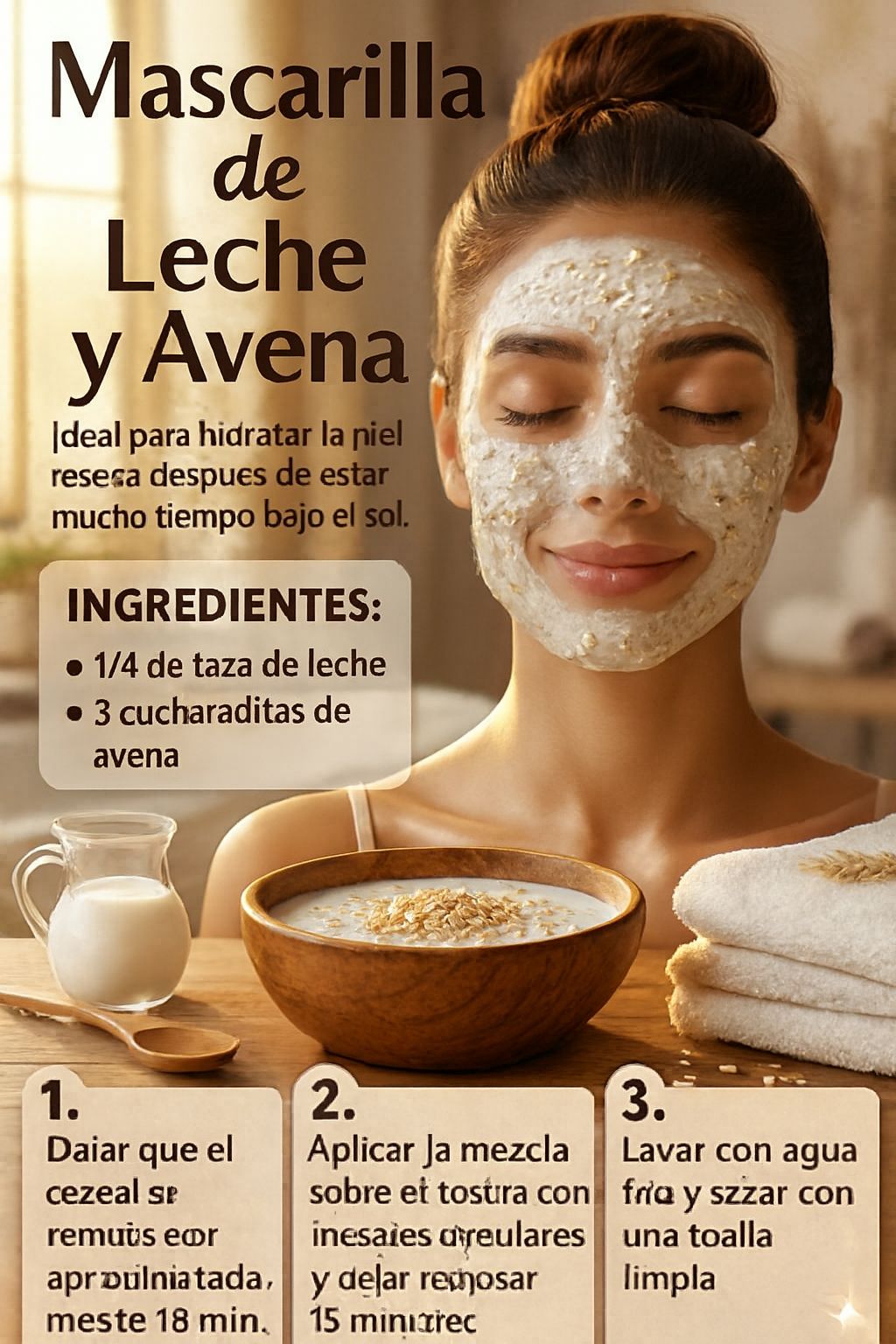 Mascarilla de Leche y Avena