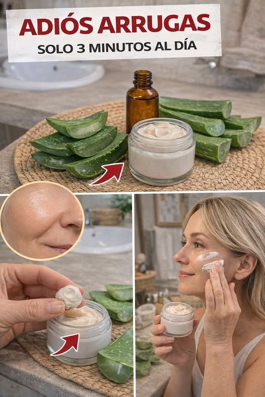 Crema facial a base de aloe vera para reducir arrugas