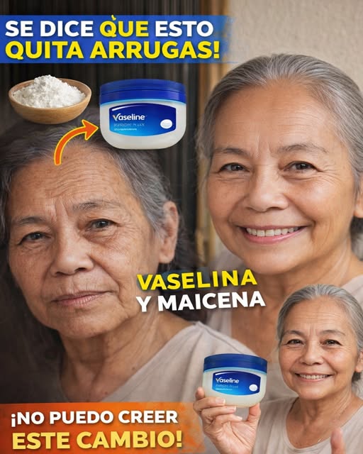 Vaselina y maicena antes y después