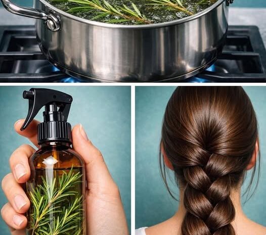 Receta Natural Spray de Romero para el Crecimiento del Cabello