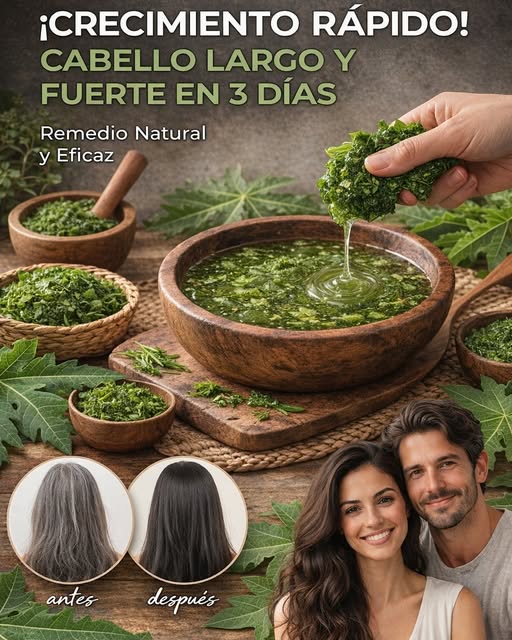 Máscara capilar de hojas de papaya