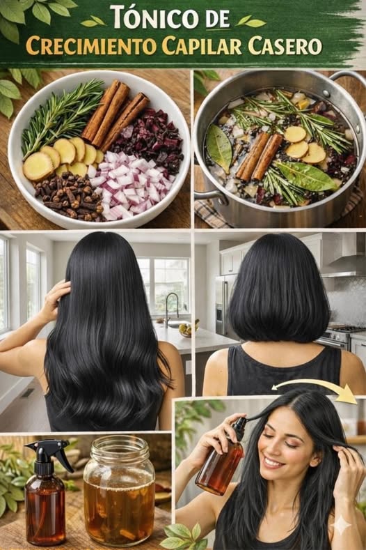 Tónico Casero para el Crecimiento del Cabello