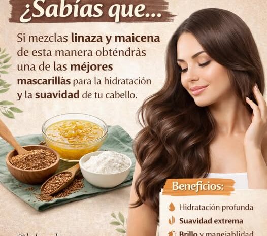 Mascarilla de Linaza y Maíz para un Cabello Radiante y Saludable