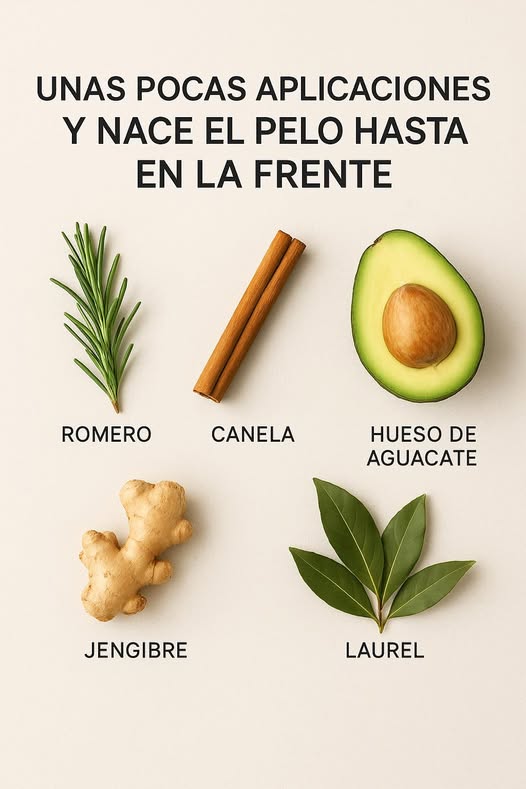 Ingredientes para el crecimiento del cabello