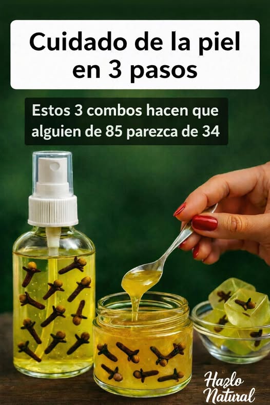 Cuidado de la piel en 3 pasos con clavos de olor y miel