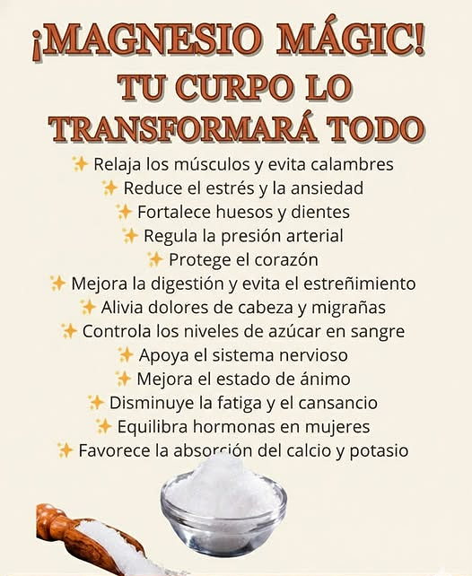 Sal de magnesio en un recipiente pequeño