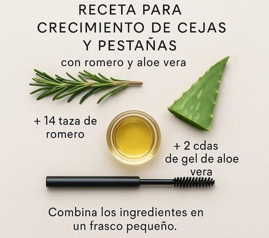 Receta Natural para el Crecimiento de Cejas y Pestañas Saludables