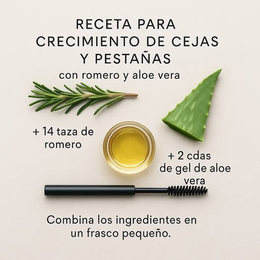 Receta Natural para el Crecimiento de Cejas y Pestañas