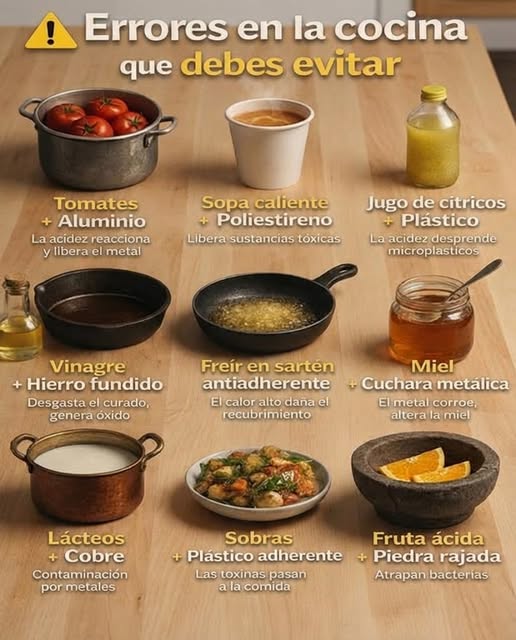 Errores comunes en la cocina