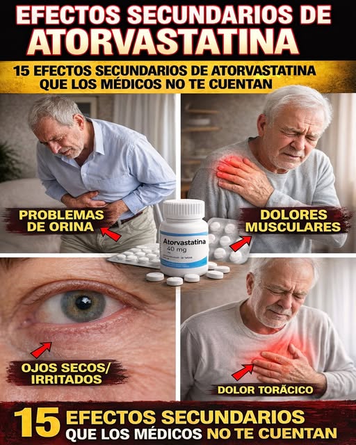 Efectos secundarios de la atorvastatina