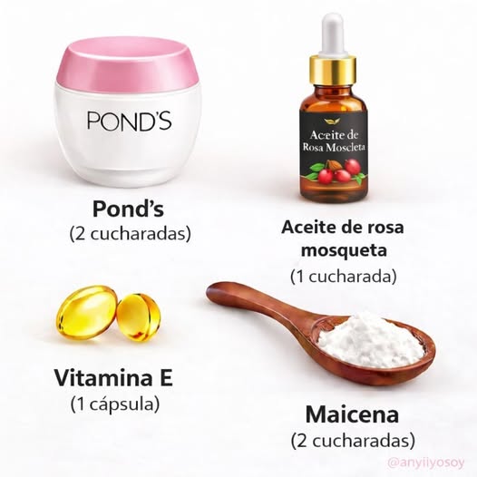 Ingredientes para la crema hidratante