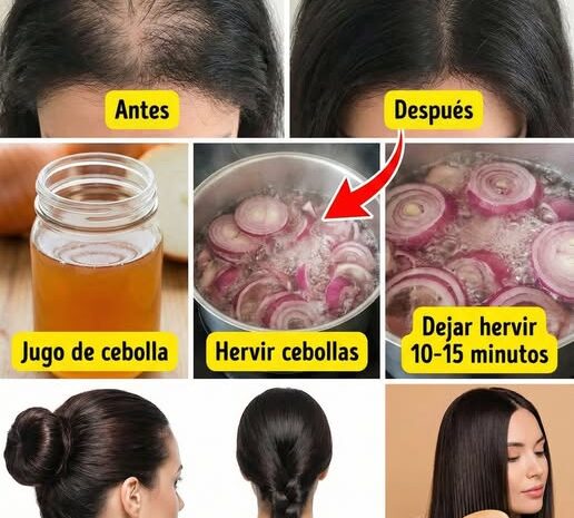 El secreto de la cebolla para un cabello más abundante fuerte y brillante