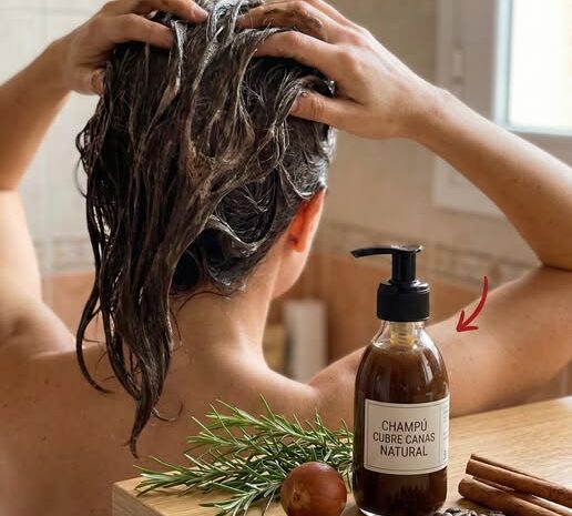 Champú Natural Que Oscurece Las Canas Progresivamente