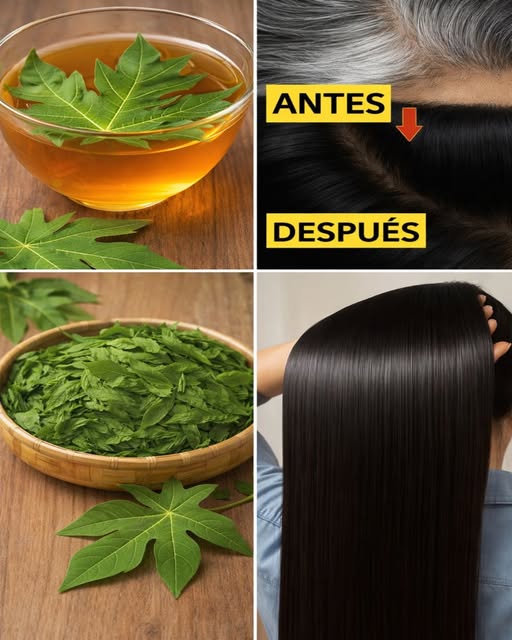 Hojas de papaya para el cuidado del cabello