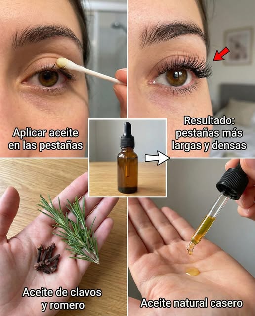 Aceite natural casero para pestañas
