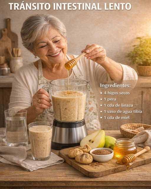 Batido para tránsito intestinal lento